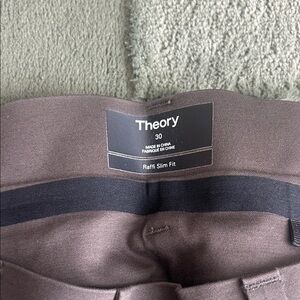 Theory Men's Dark Green Raffi dress pants